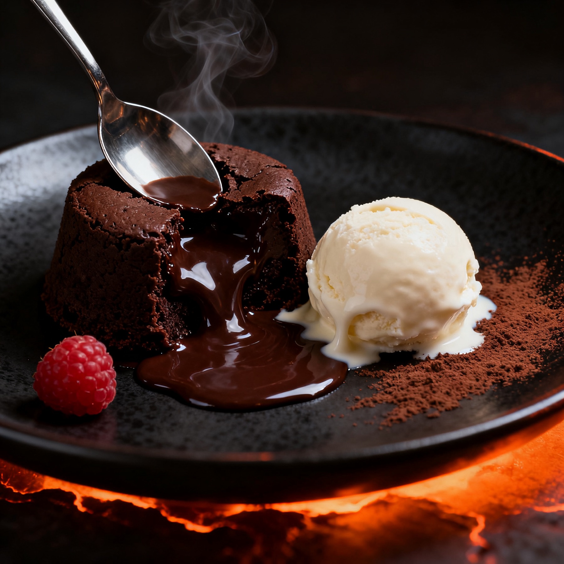 Choco lava cake dessert
